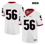 Men's Georgia Bulldogs NCAA #56 William Mote Nike Stitched White Legend Authentic No Name College Football Jersey FAJ7154NC